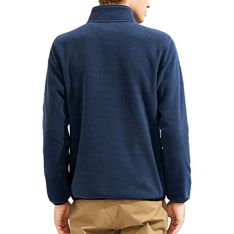 Mens Fleece Full Zip Jacket Long Sleeves Sweatshirt Outdoor Sportwear Coats