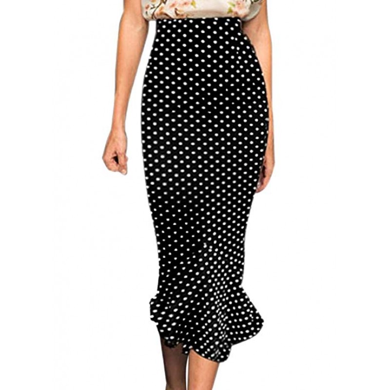 Women's Vintage High Waist Wear To Work Mermaid Pencil Skirt