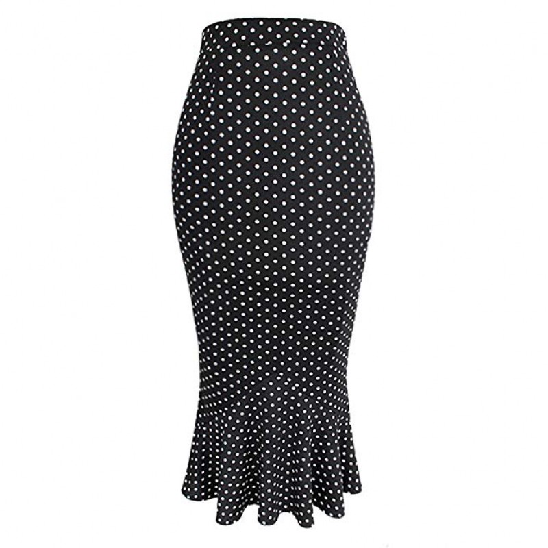 Women's Vintage High Waist Wear To Work Mermaid Pencil Skirt